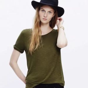 Madewell Textured Tee Hunter Green